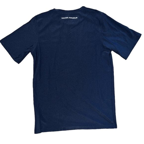 Under Armour Navy Short-Sleeve Tee - Youth Small - Picture 2 of 3